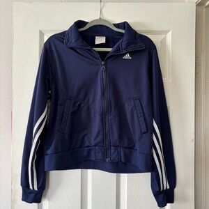 Adidas Dark Blue Zip-Up Jacket